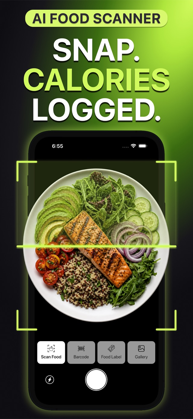 MyPlate AI food scanner — snap a meal and calories are logged